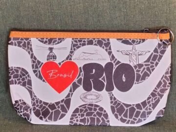 necesserie grande Brasil coração Rio, lapa, cristo, bondinho, lapa, maracanã.