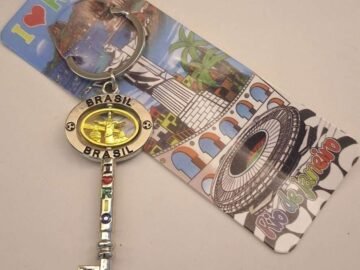 Chaveiro do Brasil - i love rio - no formato de chave