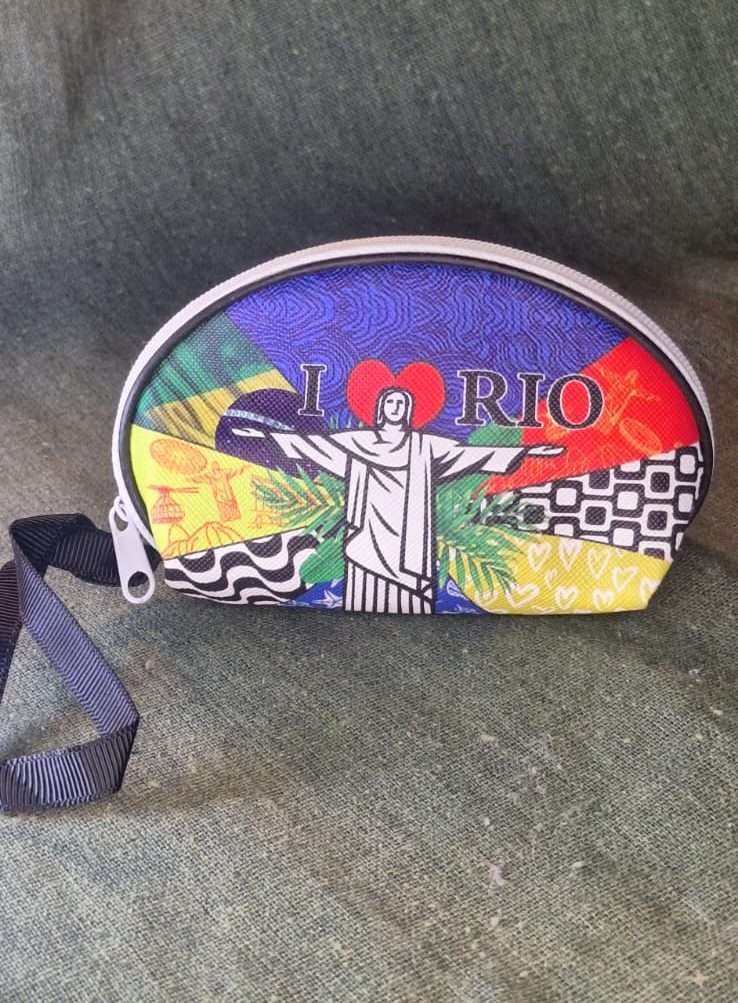 porta moedas Brasil, calçadão de copacabana, I love rio, cristo