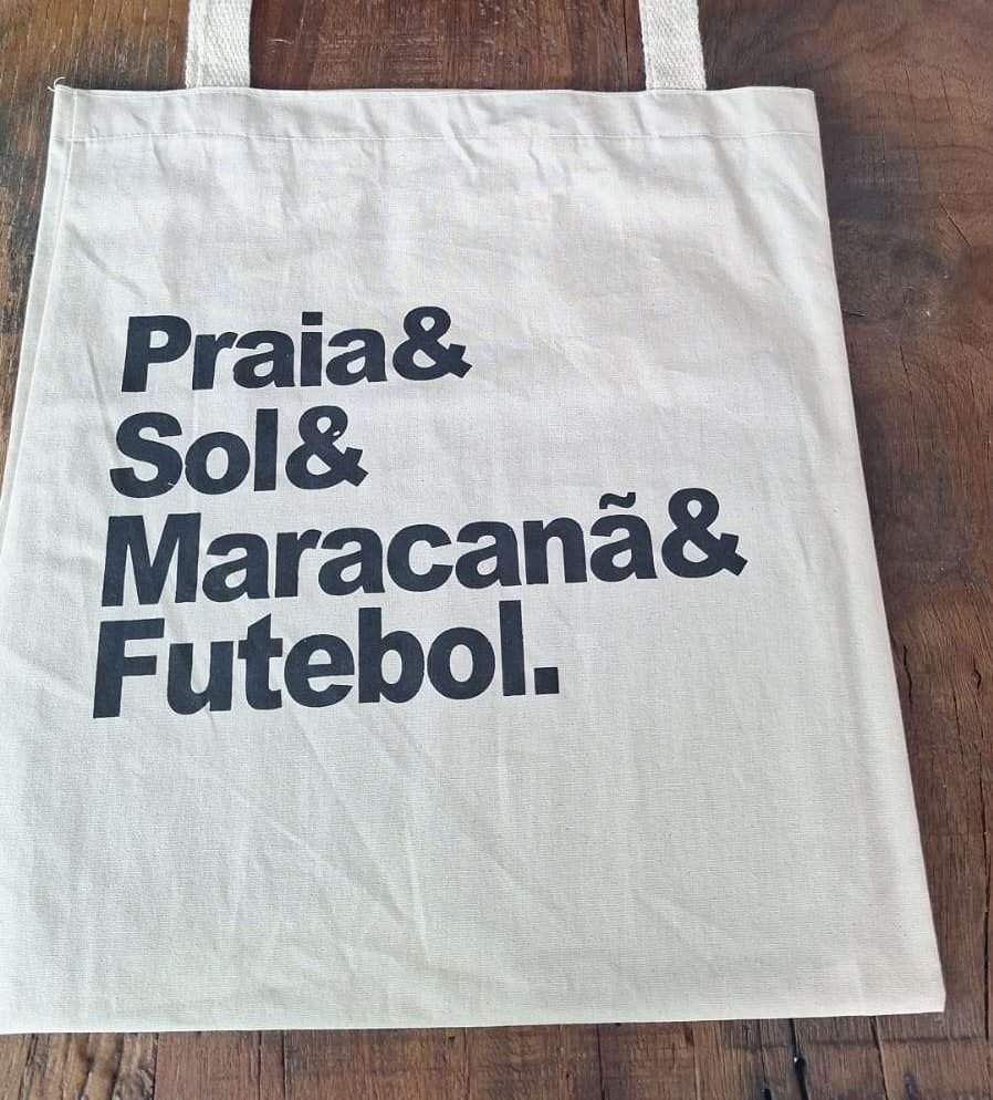 ecobag praia, sol, maracanã, futebol