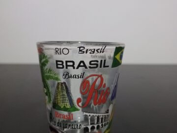 copo dose Rio de Janeiro colorido, Cristo 