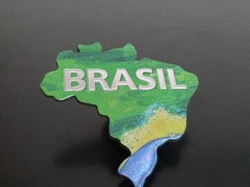 Imã de geladeira mapa Brasil