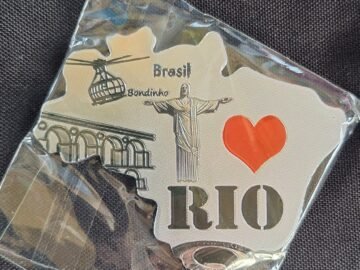 Imã de geladeira mapa amo Rio