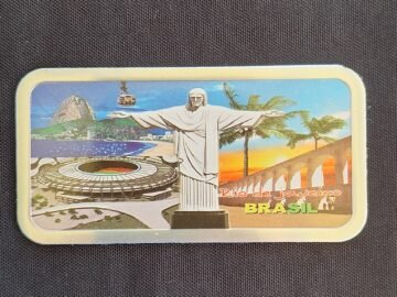 Imã de geladeira placa Rio de Janeiro Brasil arcos da lapa Cristo Maracanã