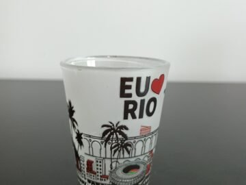 Copo de dose fosco Eu amo Rio roda gigante