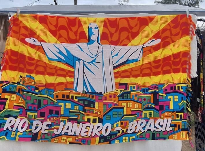 Canga de poliéster favela Rio