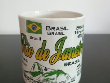 Caneca grande estampa Cristo, bondinho, lapa, maracanã.