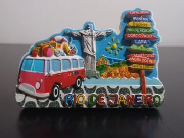 Imã de resina Combi, maracanã, Copacabana, Corcovado, Cristo, Arcos da Lapa, Rio de Janeiro, Ipanema,  pão de açúcar.