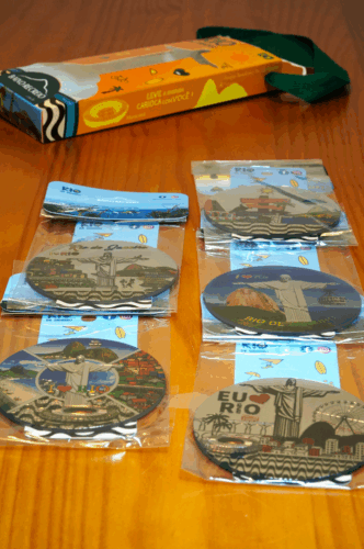 Box Com 05 Imãs Geladeira Redondo Rio De Janeiro Souvenir