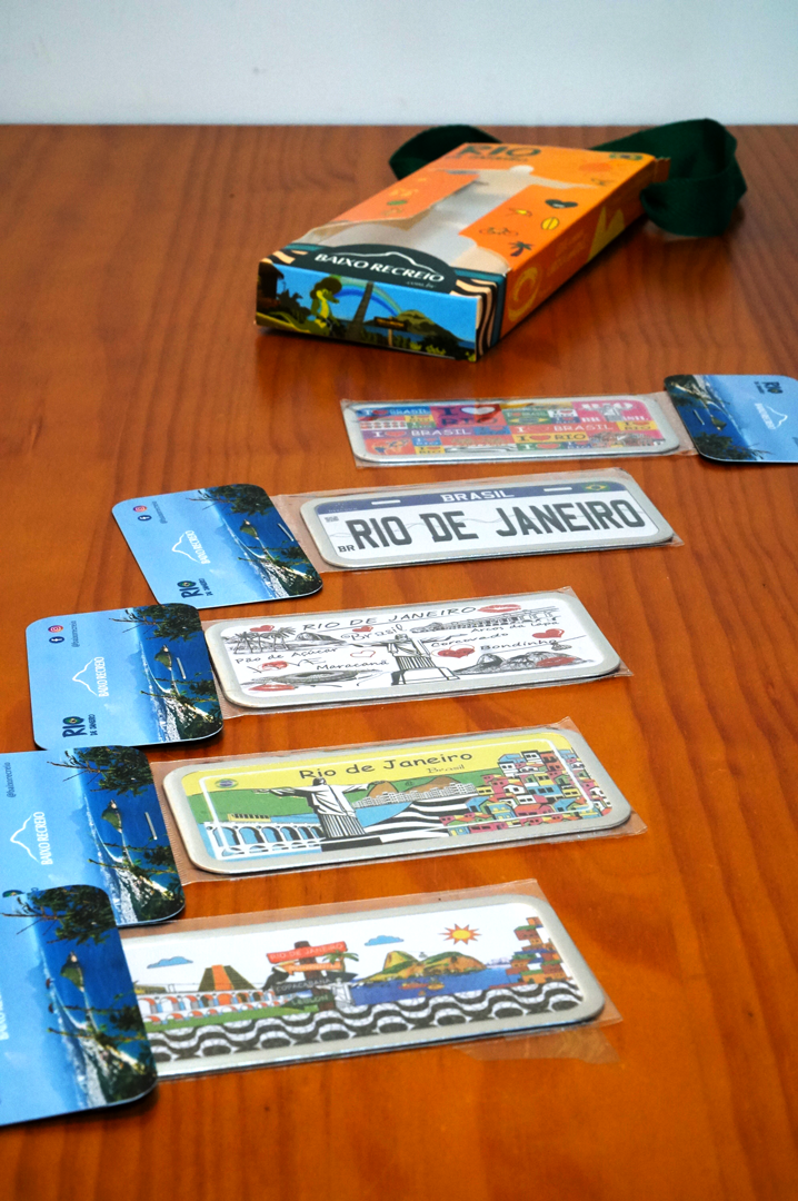 Box Com 05 Imãs Geladeira Rio De Janeiro Mini Placa Souvenir